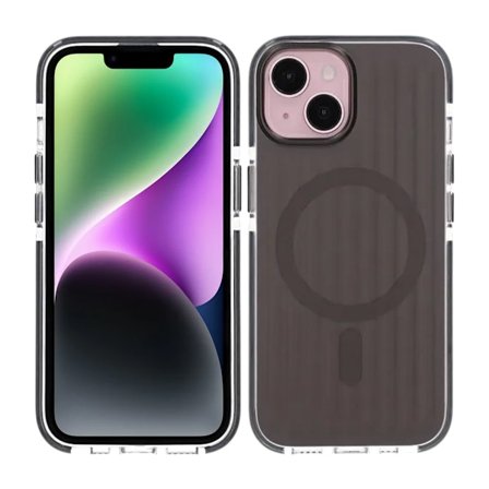 Mönstrat TPU Skal med Magsafe till iPhone 13/14/15 - Svart