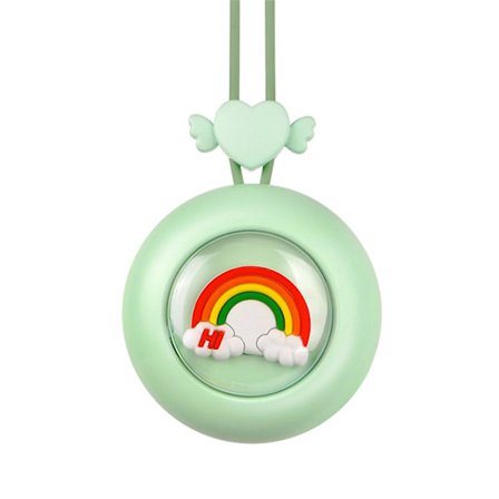 1 Set Mini Fläkt Användarvänlig Stor Batterikapacitet ABS USB-Laddning Lat Mini Fläkt med Nattlampa för Hemmet