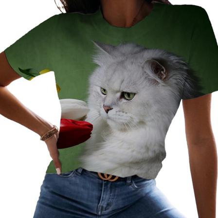 Kortärmade Kvinnor T-shirts Med Rund Hals