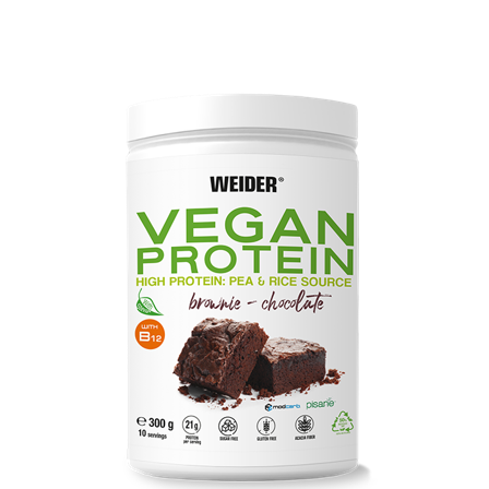 Weider Vege Protein Vegansk Proteinpulver 300 g, Chocolate - Bodyman.dk