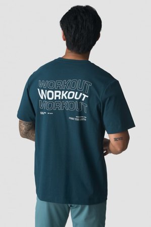 Everyday Cotton T-shirt Print Dark Dusty Teal
