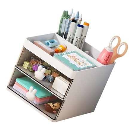 Høykvalitets Kaninhåndtak Organiseringsbokser i Plast for Effektiv Skrivebordshåndtering