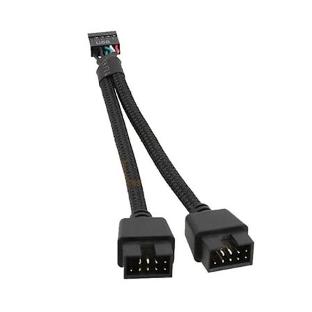 Bundkort USB 2.0 9 Pin Header 1 Til 2 Udvidelseshub Splitter Adapter Konverter Js