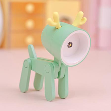 Tecknad E Dog And Deer Shape Bordslampa Mini Led Night Light Re