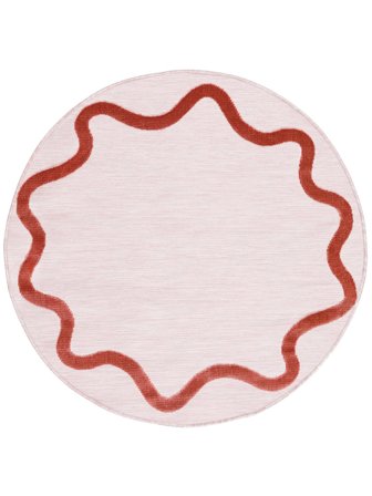 Svirla Innen-/Outdoor-Teppich Waschbar Ø 150 Klein Rosa Rund