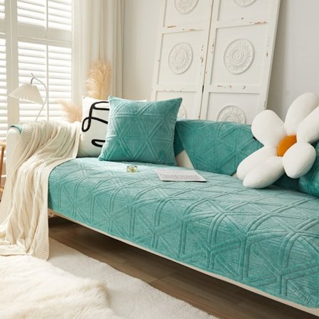 Sofföverdrag, Sofföverdrag L-form/U-form/Hörnsoffa 3/2/1 sits, Sofföverkast, Varma Supermjuka Sammet Soffskyddsfiltar