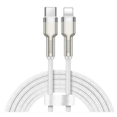 20w hurtig flettet USB C ladekabel for iPhone eller iPad-kabel 2m hvit