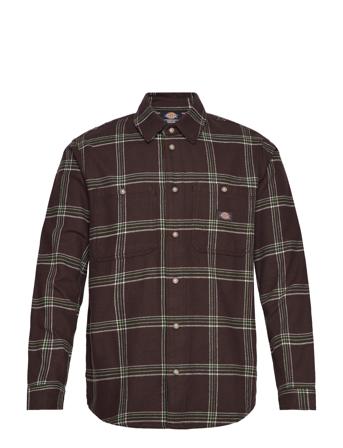 Warrenton Shirt Ls Skjorte Uformell Brun Dickies*Betinget Tilbud