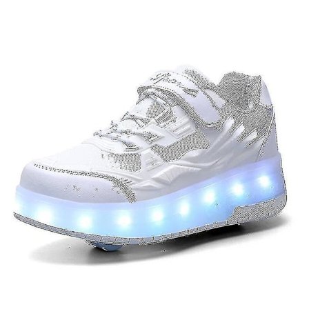 Barnesko Sneakers Dobbelthjulede Sko LED Lys Sko Q7-yky
