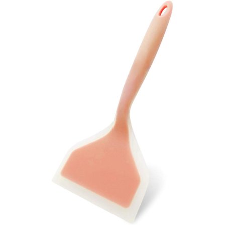 Silikonspatel pannkaksspade omelettspatel vändare för ägg fisk pannkaka pizza och biff bred mjuk pizzaspade non-stick värmebeständig kök