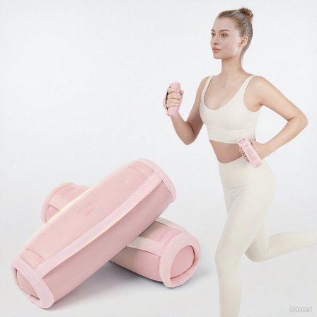 Gåvægte sæt, 2 bløde håndvægte, komfortabel pasform, aftagelige vægte, velegnet til fysioterapi, jogging, styrketræning og aerobic, pink