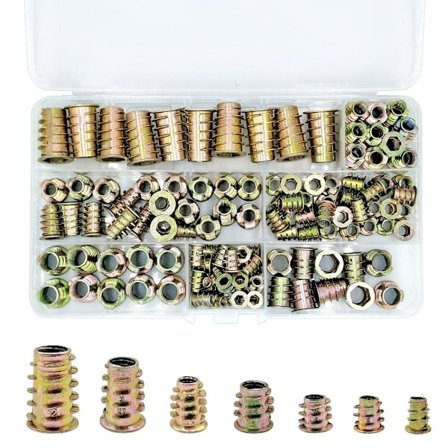 130 kpl Kierreliitin Sisäosat Mutterit Upotusmutterit