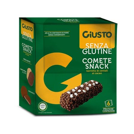Giusto Senza Glutine Comete Snack Barretta Di Cereali Al Cacao