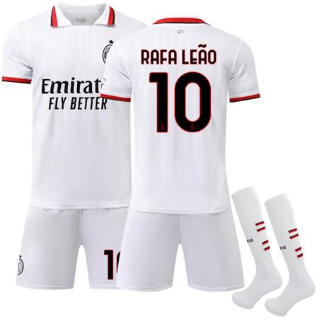 AC Milan Bortefotballdrakt for barn 2024-2025, nr. 10 R. Leão 28