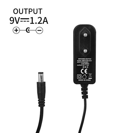 DC9V 1.2A Strømforsyningsadapter AC-DC Konverter AU UK EU AU Pluggkontakter Lader Strømforsyning 1.5 Meter Kabel
