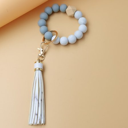 1 stk. Håndledsrem Nøglering Armbånd, Silikonperle Nøglering Armbånd