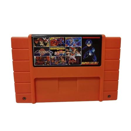 Super 130 in 1 -pelikortti tallennustoiminnolla SNES:lle Orange