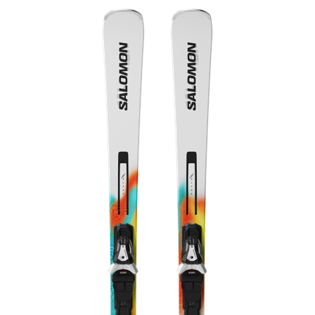Salomon - Skipakketten Alpineski's E Addikt Pro 76 + Mi12 Gw F80 - White / Turquoise