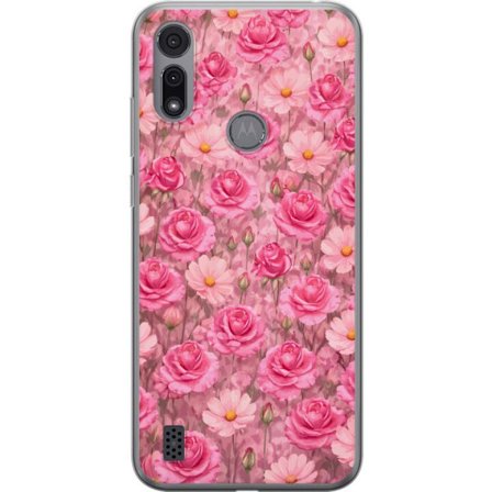 Yhteensopiva Puhelinkuori Motorola Moto E6i Petal Reverie Blush Rose