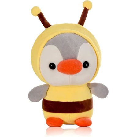 Söt pingvin bi djur plyschleksak, pingvin bi gosedjur, pingvin bär