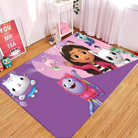 Gabby Dollhouse Flanelli matot Liukumattomat lattiamatot Anime Keittiö Olohuone Ovi Kylpyamme Suorakulmio Ovimatot Kodin Sisustus Lahja Uusi
