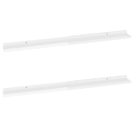 Vidaxl Vägghyllor 2 St Vit Högglans 100x9x3 Cm Vit