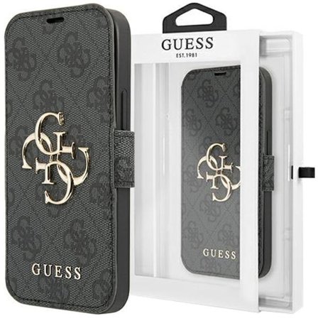 Guess GUBKP13L4GMGGR-deksel for iPhone 13 Pro / 13 - grå bok 4G Big Metal-logo