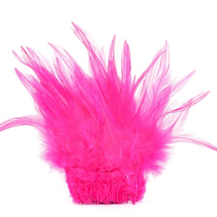 Strung Saddle Hackle - Pink