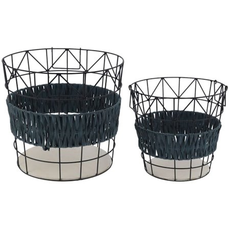 2 stk moderne runde kleskurver skittentøykurv baderomsoppbevaringsorganisator KLB