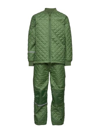 Basic Thermal Set -Solid Outerwear Thermo Outerwear Thermo Sets Vihreä CeLaVi