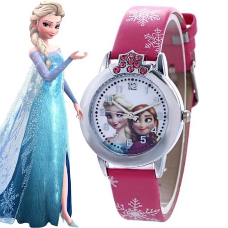 Frossen Princess Tegnefilm Ur Børn Piger Sød Quartz Ur