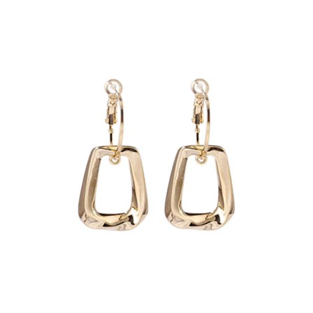 Guld Hoop Örhängen för Kvinnor, Pläterad Sterling Silver Tjock Hoop Ea