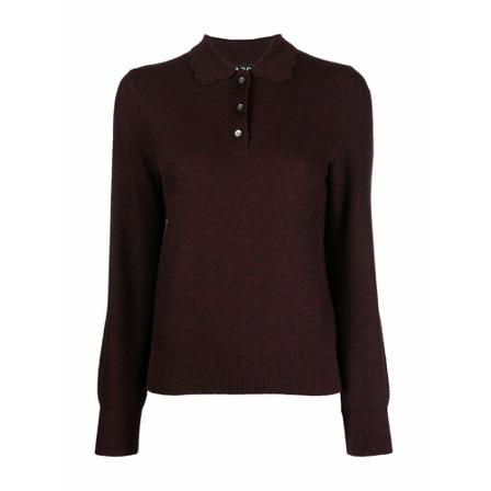 A.p.c., Polo Olivia Rood, Dames, Maat:M