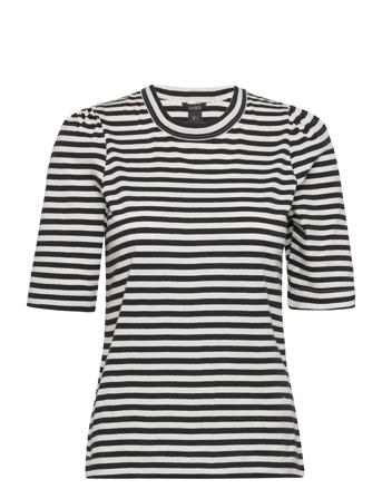 Top Rosalie Cotton T-shirts & Tops Short-sleeved Valkoinen Lindex