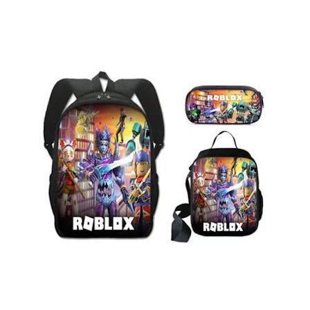 Roblox studentsekk Koreansk versjon av barneskole- og ungdomsskoleelevers sekk ins stil motetrend sekk tredelt sett A40