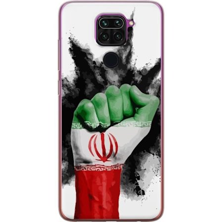Kompatibelt Mobildeksel til Xiaomi Redmi Note 9 Iransk frihetssymbol med knyttet neve i fargerikt uttrykk