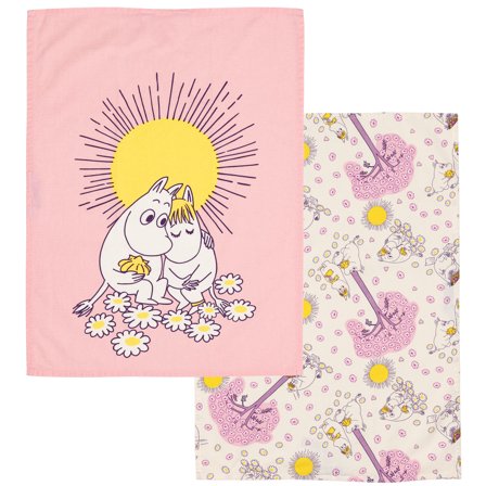 Moomin arabia Forelskede viskestykke 50×70 cm, lyserød - Rosa | KitchenOne