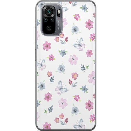 Mobilskal till Xiaomi Redmi Note 10S med Blommor och fjärillar