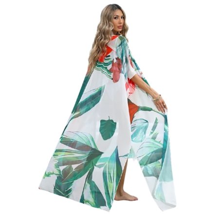 Blomstret strandkjole til kvinder