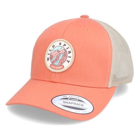 Wild Spirit - Orange trucker Keps - Canyon Waterfall Patch Orange/Sand Trucker @ Hatstore