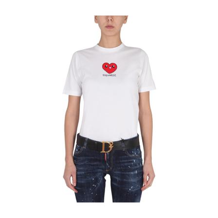 Dsquared2, T-Shirts Wit, Dames, Maat:XS