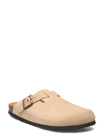 Mango Leather Clogs With Buckle - Beige - 33
