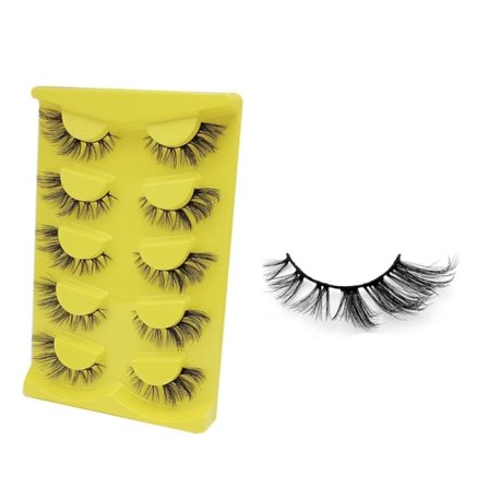 Lösögonfransar Cat-Eye Look Wispy Fransar Extension Volym Fluffiga falska-ögonfransar 2