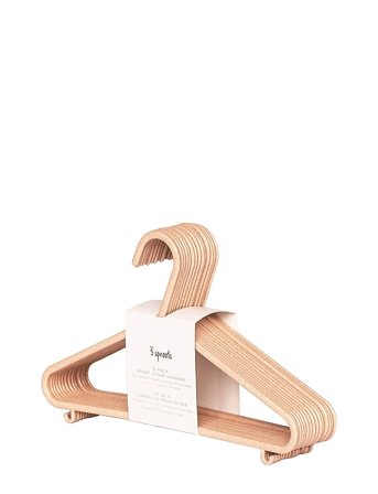 3 Sprouts | 3 Sprouts Wheat Straw Hanger (Set Of 15), Pink | 29.21X0.64X18CM