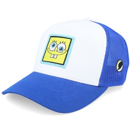 SpongeBob - Vit trucker Keps - Kids Smile White/Navy Trucker @ Hatstore
