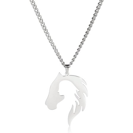 Halsband med hästhänge för flickor, hästälskares halsband, charm, ZQKLA