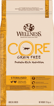 CORE Petfood - Katt Adult Sterilised Grain Free Chicken & Turkey Dry 1,75 kg - Katt - Kattefôr & kattemat - Tørrfôr for katt - ZOO.no