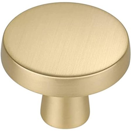 10 stk. Gullfargede skap knotter, runde skap knotter