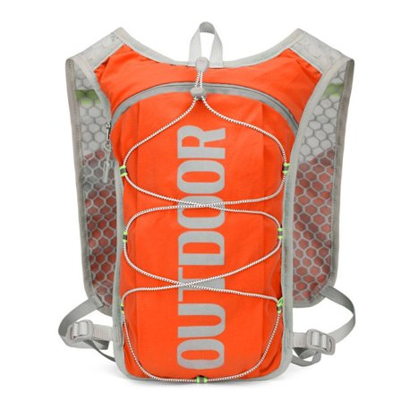 Nylon ryggsekk, multifunksjonell løpesekk, Oransje