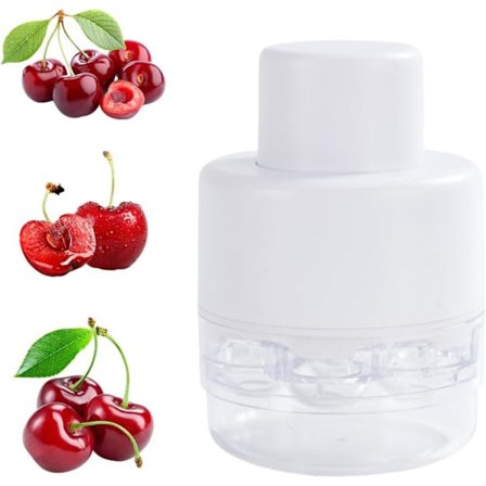 Kirsebærutstener, 7-hulls hurtigutløser, bærbar kirsebærsteiner i rustfritt stål for syltetøy og baking - Fjerner stein fra flere frukter